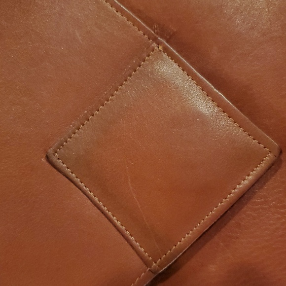 Vintage Brown Leather Envelope Clutch - Picture 6 of 6